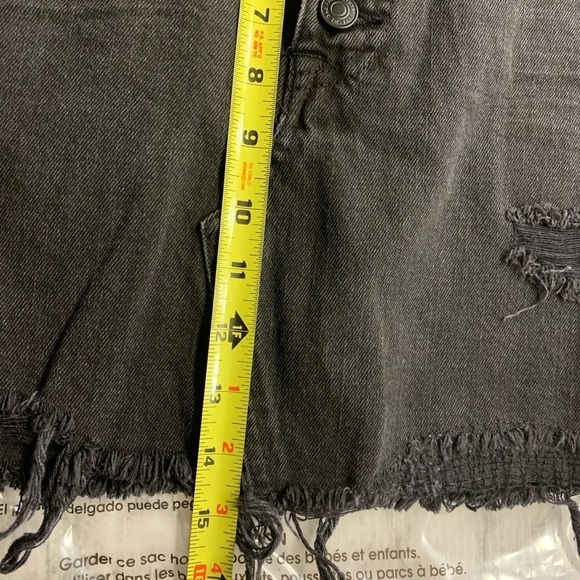 Free People Black Distressed Jean Skirt - Picture 10 of 10